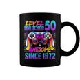 Level 50 Unlocked Awesome Since 1972 50Th Birthday Gaming Coffee Mug