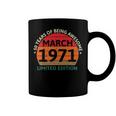 March 1971 50 Years Old Retro Vintage 50Th Birthday Coffee Mug