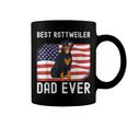 Mens Best Rottweiler Dad Ever American Flag 4Th Of July Rottie Coffee Mug