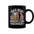 Mens Dad Bod Drinking Team Member American Flag 4Th Of July Beer Coffee Mug