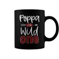 Mens Poppa Of The Wild One Buffalo Plaid Lumberjack 1St Birthday Coffee Mug