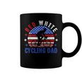 Mens Red White Cycling Dad 4Th Of July American Flag Gift Coffee Mug