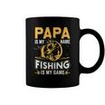 Papa Is My Name Fishing Is My Game Funny Gift Coffee Mug