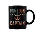 Patriotic Pontoon Captain Vintage Us Flag July 4Th Boating Coffee Mug