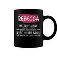Rebecca Name Gift Rebecca Hated By Many Loved By Plenty Heart On Her Sleeve Coffee Mug