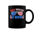 Red White And Brew 4Th Of July Funny Drinking Sunglasses Coffee Mug