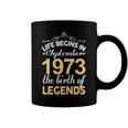 September 1973 Birthday Life Begins In September 1973 V2 Coffee Mug