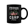 Womens Friends Dont Let Friends Camp Alone Wine Camping FlamingoShirt Coffee Mug