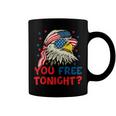 You Free Tonight Bald Eagle Mullet American Flag 4Th Of July Coffee Mug