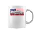4Th Of July American Flag Bass Fish Usa Distressed Mens Dad Coffee Mug