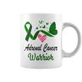 Adrenal Cancer Warrior Butterfly Green Ribbon Adrenal Cancer Adrenal Cancer Awareness Coffee Mug