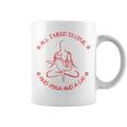 All I Need Is Love And Yoga And A Cat Lovers Gift For Yoga Lovers Red Coffee Mug