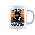 Black Cat I Love Math It Makes People Cry Coffee Mug