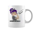 Congenital Cataracts Warrior Strong Women Grey Ribbon Congenital Cataracts Support Congenital Cataracts Awareness Coffee Mug