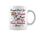 Friends Dont Let Friends Fight Brain Aneurysm Alone Unicorn Burgundy Ribbon Brain Aneurysm Bpd Brain Aneurysm Coffee Mug