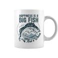 Happiness Is A Big Fish And A Witness Fisherman Dad Blue Coffee Mug