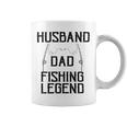 Husband Dad Fishing Legend Funny Fathers Day Father Fishermen Fishing Lovers Fishing V2 Coffee Mug