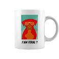 I Am Feral Coll Red Dog Coffee Mug