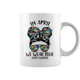 In April We Wear Blue Autism Awareness Month Coffee Mug