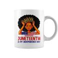 Is My Independence Day 4Th July Black Afro Flag Juneteenth T-Shirt Coffee Mug