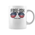 Premium Free-Ish Juneteenth Celebrate Black Freedom Free-Ish 1865 Messy Bun Afro Mom Coffee Mug