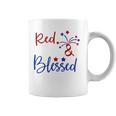 Red White Blessed 4Th Of July Cute Patriotic America Coffee Mug