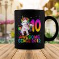 10 Year Old Unicorn Flossing 10Th Birthday Girl Unicorn Coffee Mug Funny Gifts