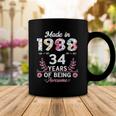 34 Years Old Gifts 34Th Birthday Born In 1988 Women Girls Coffee Mug Unique Gifts