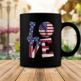 4Th Of July Love Baseball Patriotic Usa Flag For Dad Mom Coffee Mug Funny Gifts