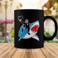 Abraham Lincoln Riding A Shark 4Th Of July Coffee Mug Unique Gifts