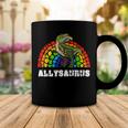 Allysaurus Dinosaur In Rainbow Flag For Ally Lgbt Pride V3 Coffee Mug Funny Gifts