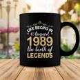 August 1989 Birthday Life Begins In August 1989 V2 Coffee Mug Funny Gifts