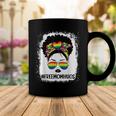Black Womens Free Mom Hugs Messy Bun Lgbt Pride Rainbow Coffee Mug Unique Gifts