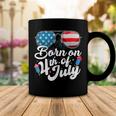 Born On 4Th Of July Birthday Sunglasses Fireworks Patriotic Coffee Mug Funny Gifts