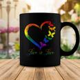 Butterfly Heart Rainbow Love Is Love Lgbt Gay Lesbian Pride Coffee Mug Unique Gifts