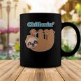 Chillaxin Cartoon Sloth Hanging In A Tree Coffee Mug Unique Gifts