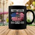 Dog Owner Us Flag 4Th Of July Fathers Day Rottweiler Dad Coffee Mug Funny Gifts
