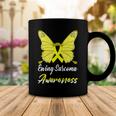 Ewings Sarcoma Awareness Butterfly Yellow Ribbon Ewings Sarcoma Ewings Sarcoma Awareness Coffee Mug Funny Gifts