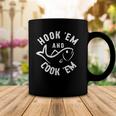 Funny Hookem And Cookem Fishing Coffee Mug Unique Gifts