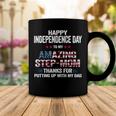 Happy 4Th Of July Step Mom Thanks For Putting Up With My Dad Coffee Mug Funny Gifts