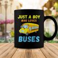 Just A Boy Who Loves Buses Birthday Cute Yellow School Bus Coffee Mug Funny Gifts