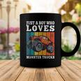 Just A Boy Who Loves Monster Trucks Kids Boys Truck Driver Coffee Mug Funny Gifts