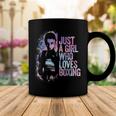 Just A Girl Who Loves Boxing Ink Splatter Coffee Mug Funny Gifts