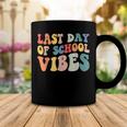 Last Day Of School Vibes Retro Vintage Teacher Graduation Coffee Mug Unique Gifts