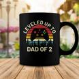 Leveled Up To Dad Of 2 Video Gamers Funny Gaming Two Daddy Coffee Mug Funny Gifts