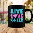 Live Love Cheer Funny Cheerleading Lover Quote Cheerleader V2 Coffee Mug Funny Gifts