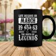 March 1963 Birthday Life Begins In March 1963 Coffee Mug Funny Gifts