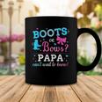 Mens Gender Reveal Boots Or Bows Papa Matching Baby Party Coffee Mug Unique Gifts