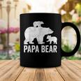 Mens Papa Bear Fathers Day Grandad Fun 2 Cub Kid Grandpa Coffee Mug Funny Gifts
