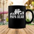 Mens Papa Bear Fathers Day Grandad Fun 6 Cub Kid Grandpa Coffee Mug Funny Gifts